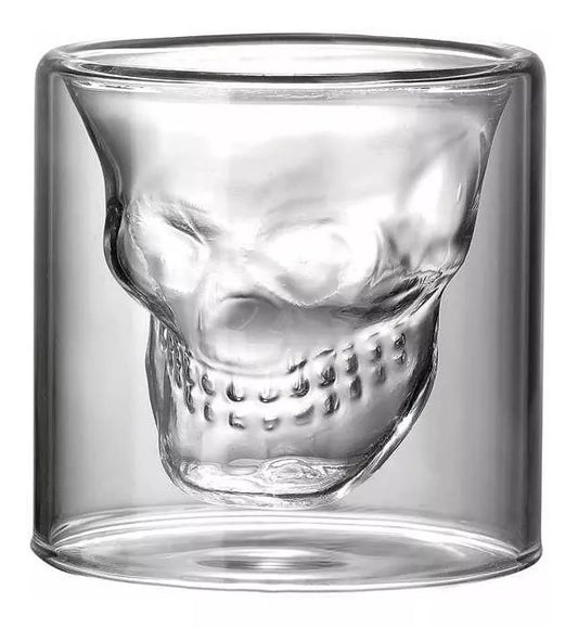 Copa Cristal De Calavera Para Tragos De 25ml x4